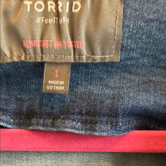 Torrid Dark Blue Denim Vest with Gold Buttons - Picture 2 of 5